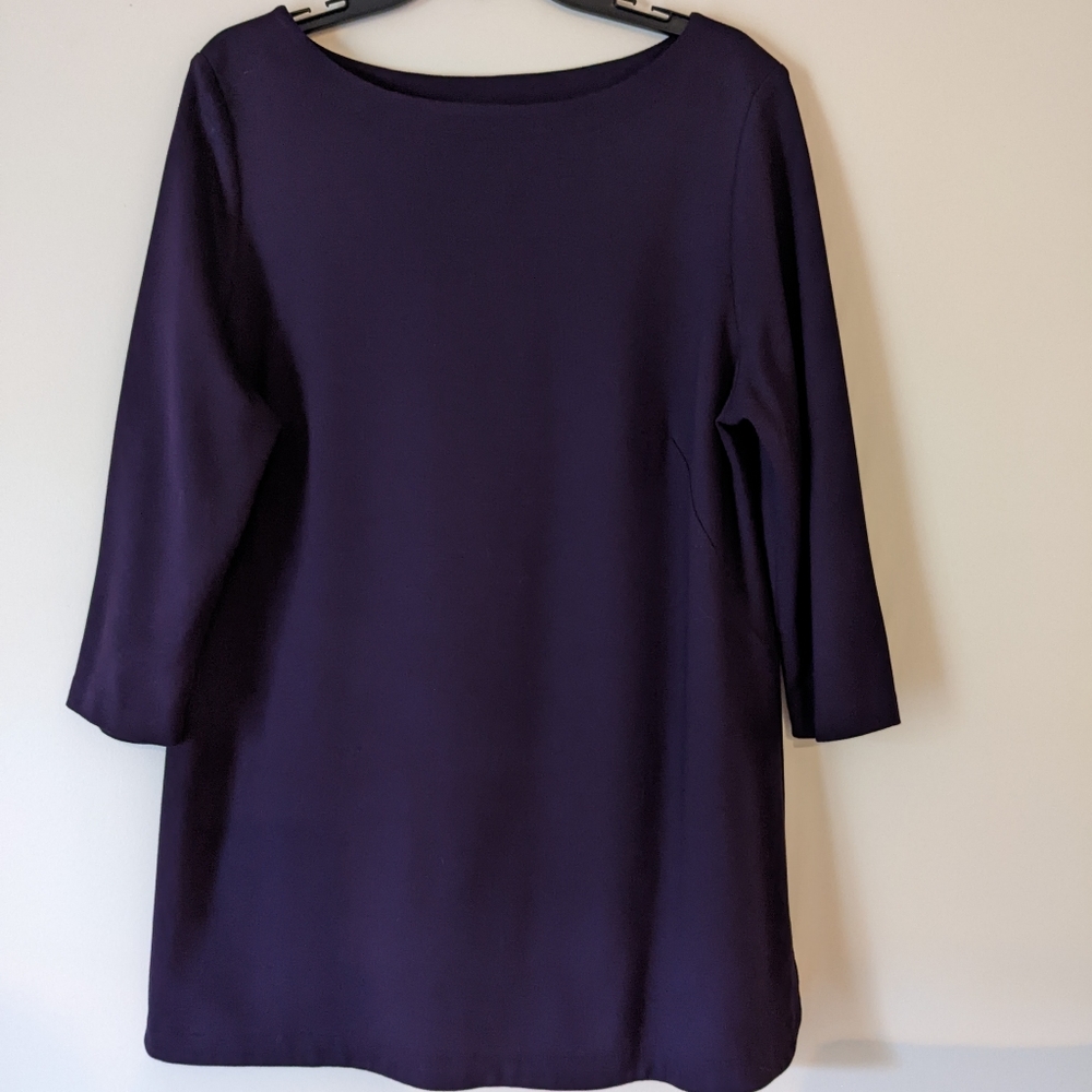 J Jill purple ponte blouse top XL